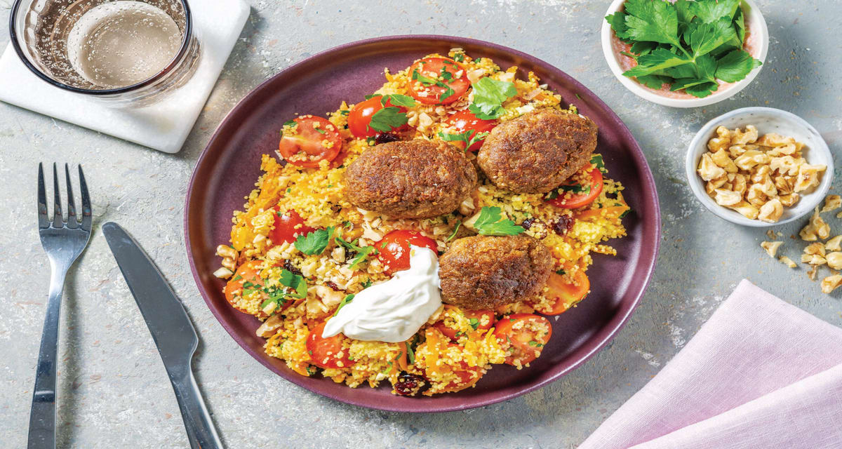 Beef Koftas & Couscous Tabbouleh Recipe | HelloFresh