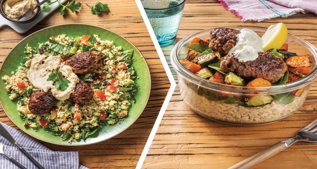 Beef Koftas & Tabbouleh Couscous for Dinner Recipe HelloFresh