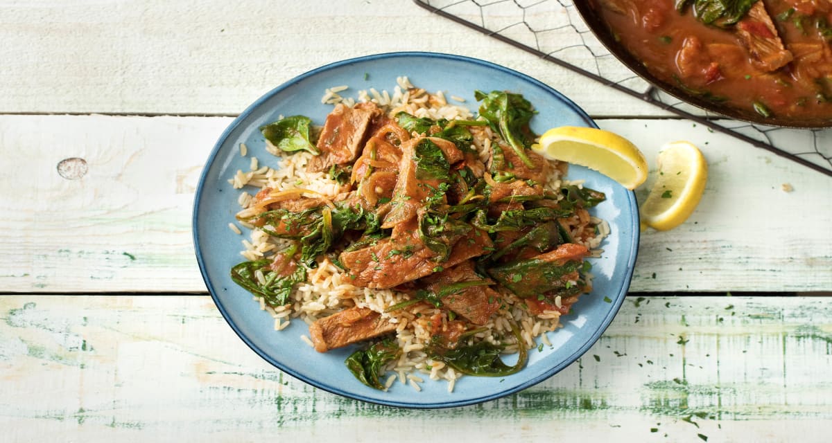 Beef Tomato & Spinach Curry Recipe HelloFresh