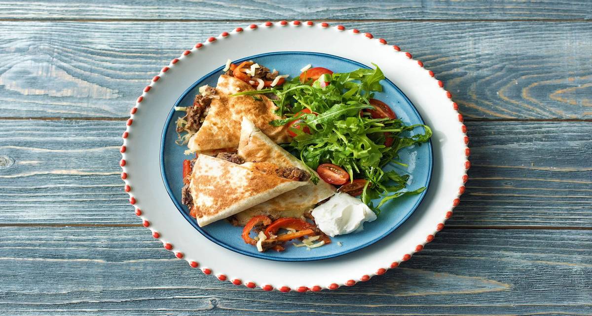 Black Bean and Charred Bell Pepper Quesadillas Recipe HelloFresh