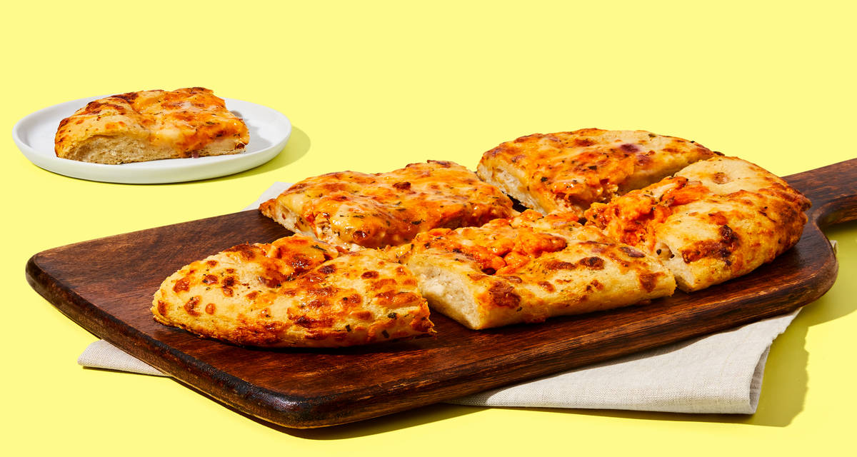 Buffalo Chicken Focaccia Flatbread Slice, slice, baby. | 2 Servings