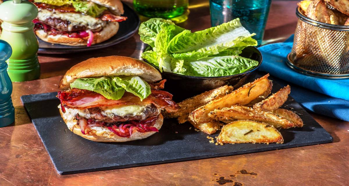 Venison Cheeseburger and Honey Bacon Recipe HelloFresh