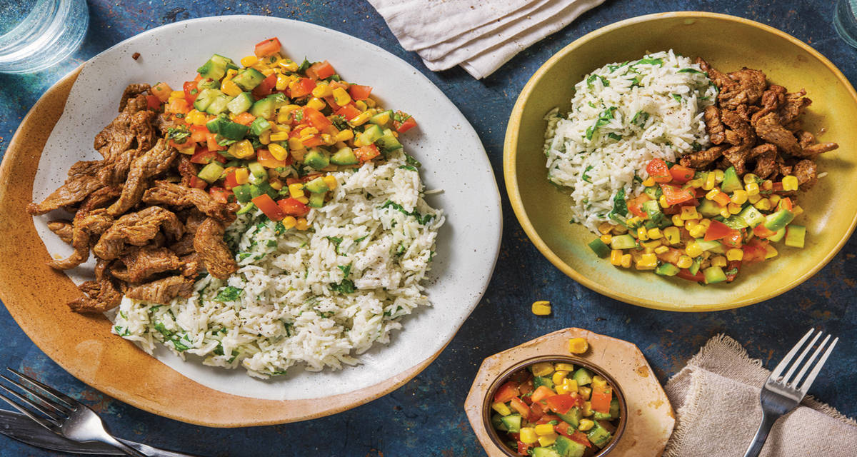 Caribbean Beef Bowl with Coconut Rice Recipe HelloFresh