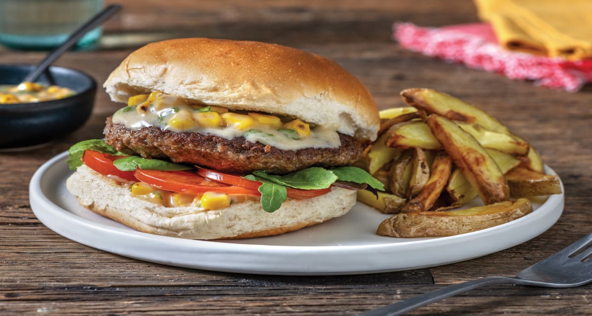 Caribbean Beef Burger & Fries Recipe | HelloFresh