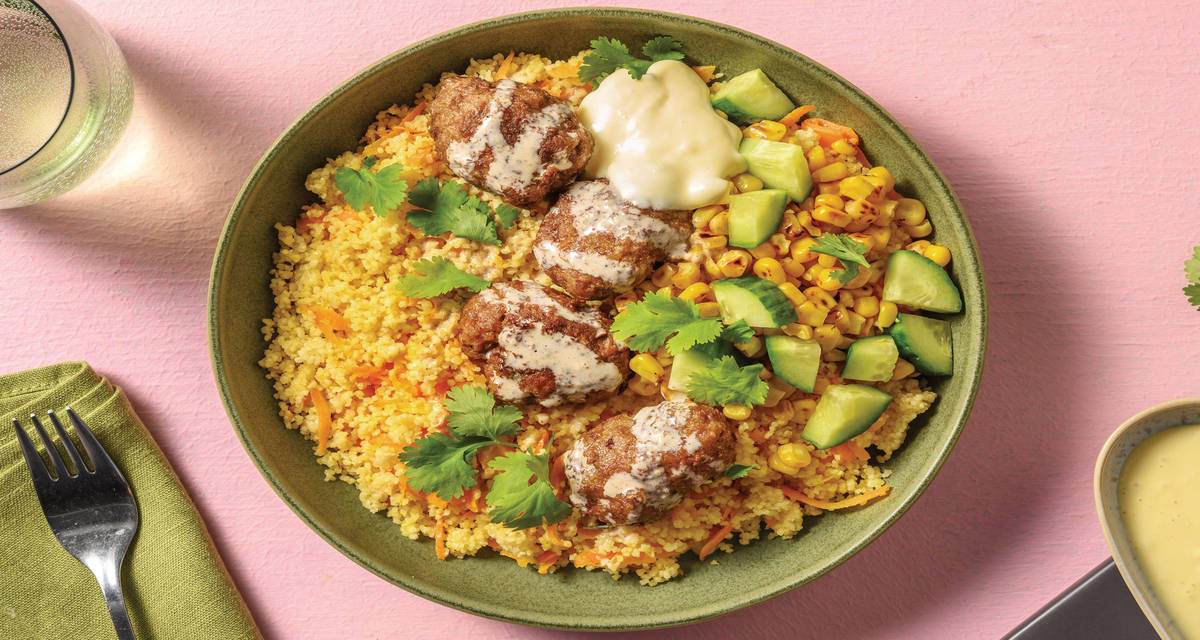 Caribbean Beef Rissoles & Coconut Sauce Recipe HelloFresh