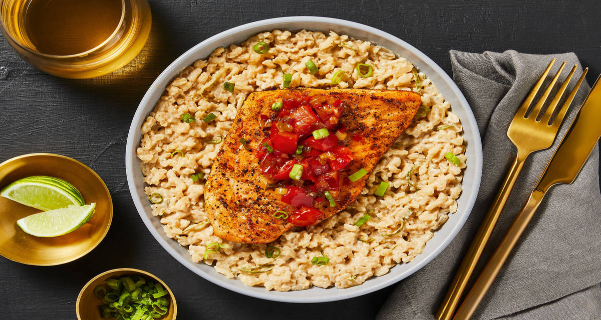Caribbean Trout with Coconut Risotto plus Spicy Pepper Relish