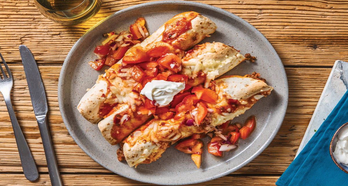 Cheesy Beef Enchiladas Recipe HelloFresh