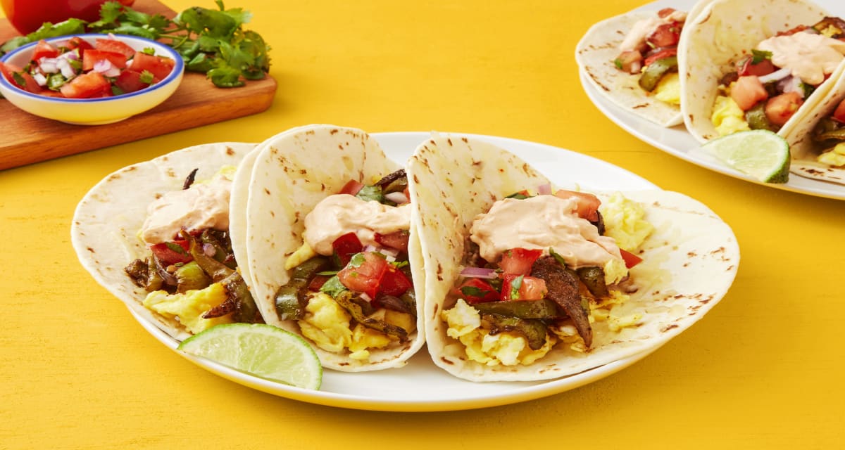 Cheesy Breakfast Tacos Recipe | HelloFresh