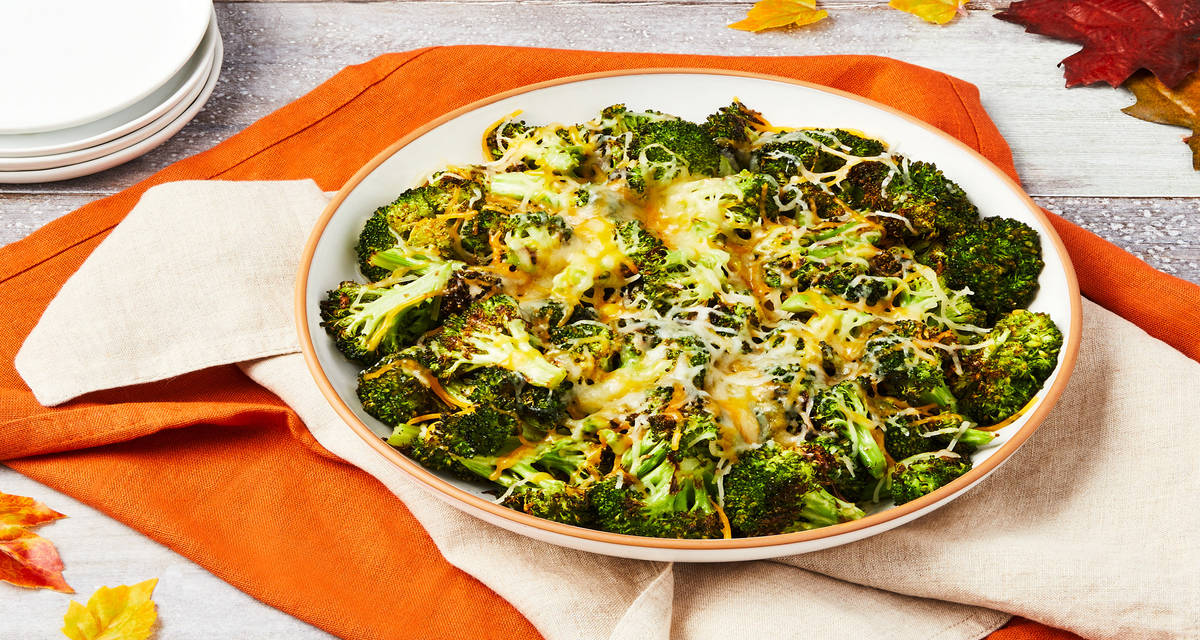 Cheesy Broccoli Broccoli Crowns & Sargento Shredded 4 Cheese Mexican Blend | 6-8 Servings