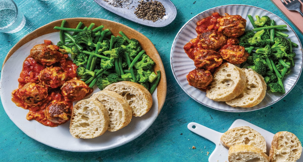 Cheesy Baked Beef Meatballs Recipe HelloFresh