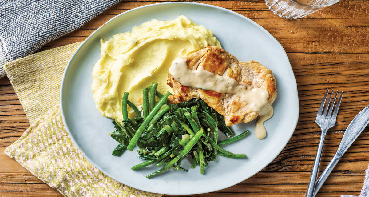 Chicken & Creamy Peppercorn Sauce Recipe HelloFresh