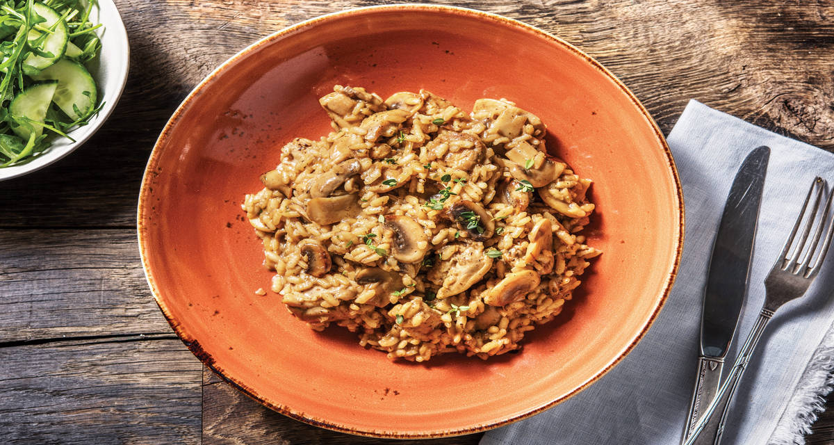 Chicken, Mushroom & Thyme Baked Risotto Recipe HelloFresh