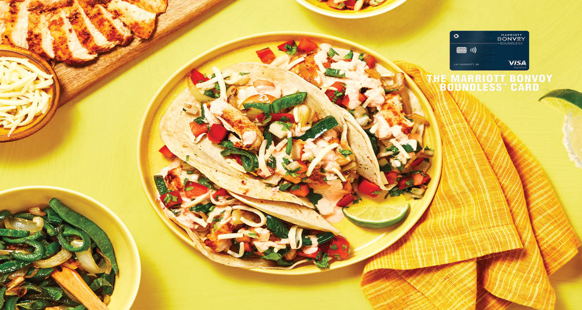 Chicken & Poblano Fajitas with Pico de Gallo, Monterey Jack & Smoky Red Pepper Crema