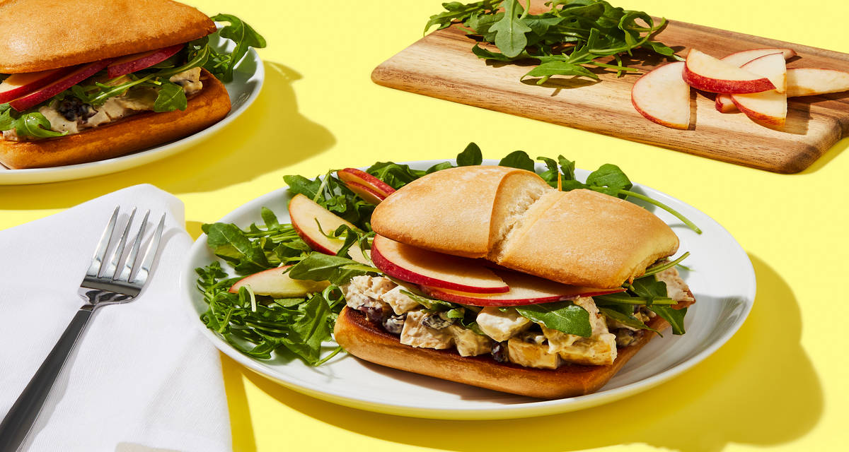 Chicken Salad Sandwiches with Cranberries & Tangy Arugula-Apple Salad | 2 Servings
