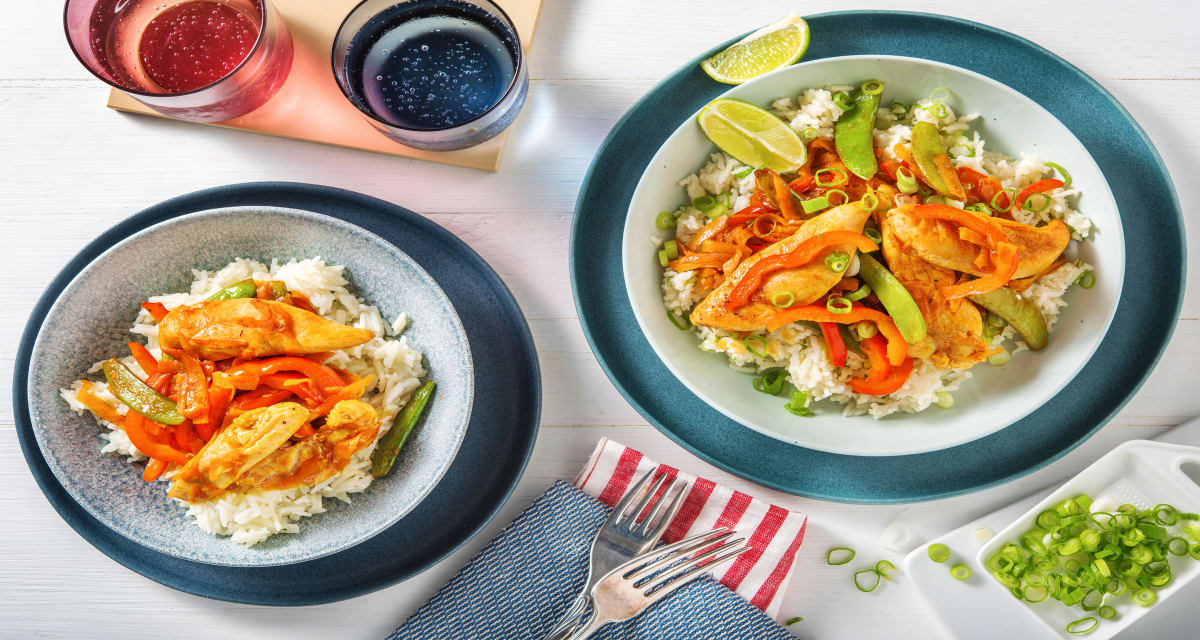 Chicken Stir-Fry with Coconut Rice Recipe | HelloFresh