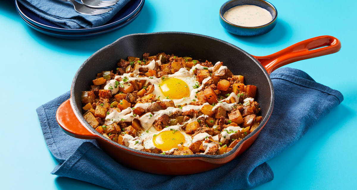 Chili-Spiced Beef Hash 'n' Eggs Recipe HelloFresh