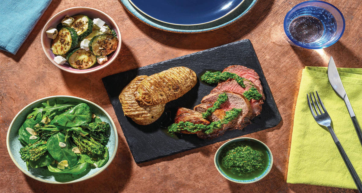 Hasselback Potatoes Baked Potato Slices With Butter Chimichurri