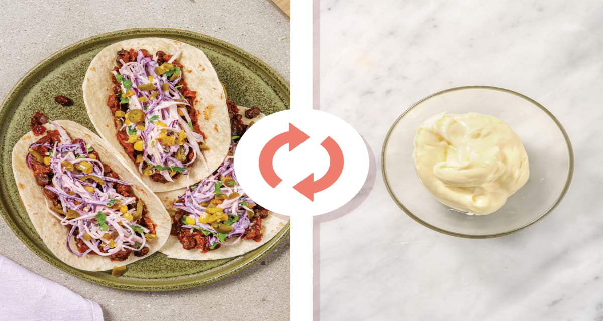 Chipotle Black Bean Tacos with Corn Slaw & Garlic Aioli-image