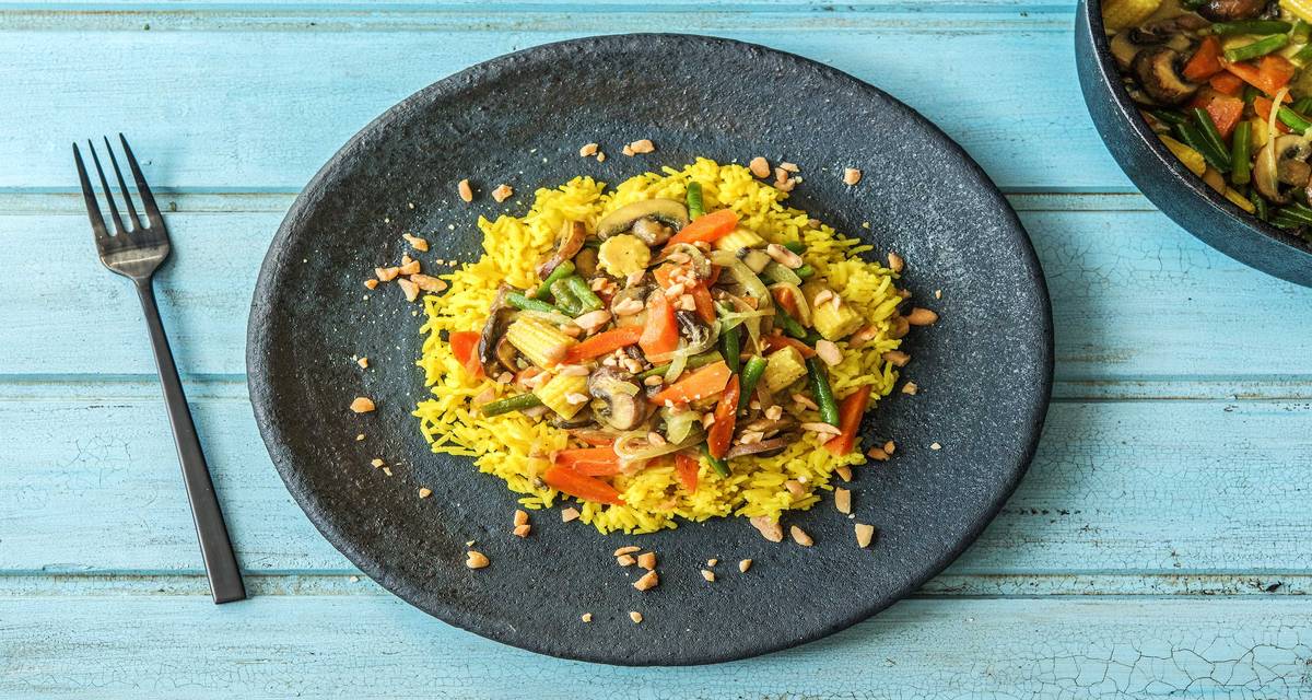 Veggie Curry with Yellow Rice Recipe HelloFresh