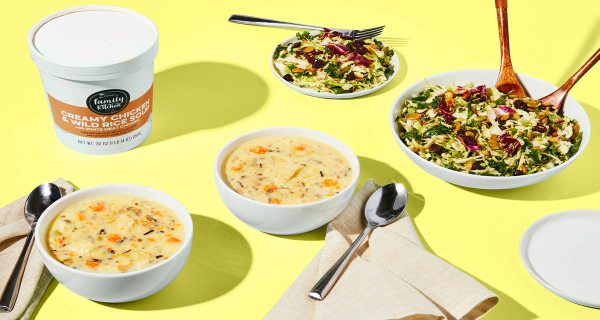 Creamy Chicken & Wild Rice Soup with Sweet Kale Salad A classic combo! | 2 Servings