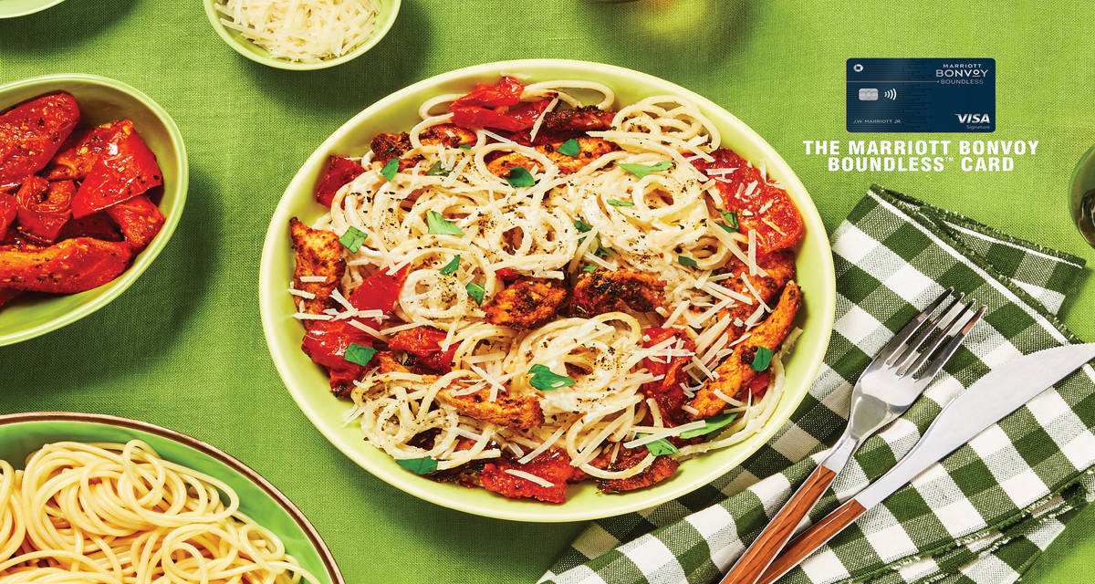 Creamy Parmesan Chicken Spaghetti with Roasted Tomato & Basil