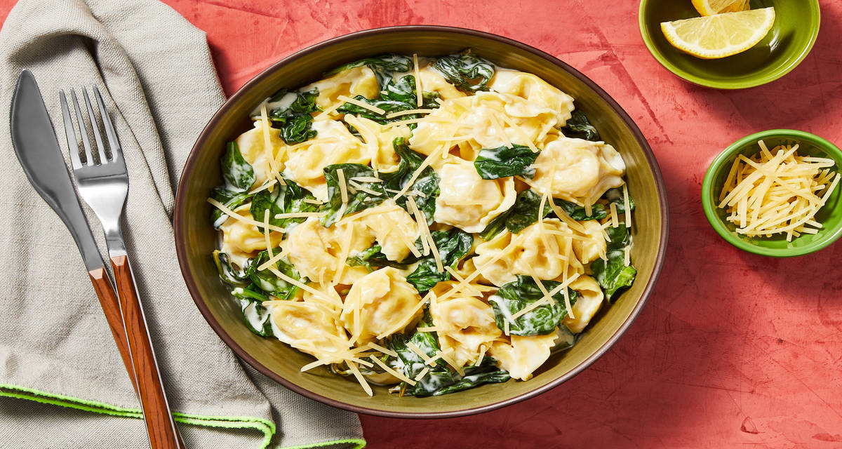 Creamy Tortelloni Limone with Spinach & Parmesan