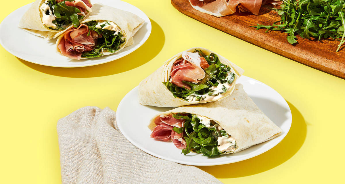 Creamy Truffle Honey Prosciutto Wraps with Arugula & Lemon