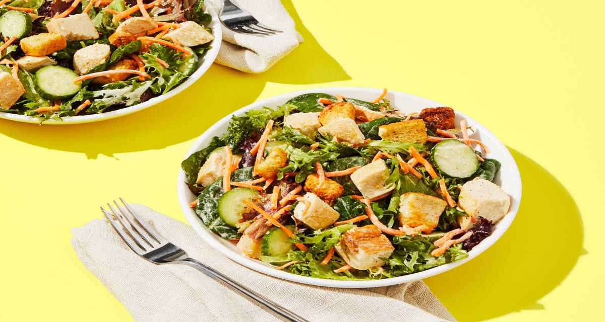 Crispy & Crunchy Tossed Chicken Salad with Creamy Dijon Vinaigrette