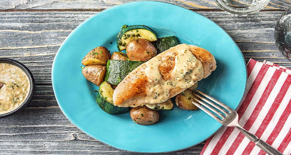 Emeril Lagasse's Herbed Dijon Chicken Breasts Recipe HelloFresh