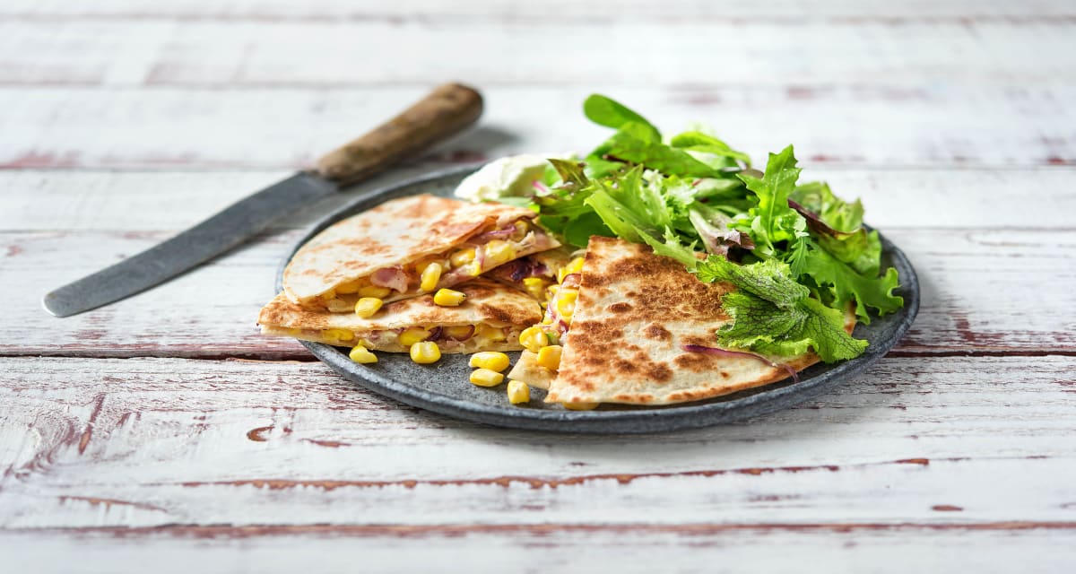 Feurige Kase Quesadillas Mit Jalapenos Rezept Hellofresh