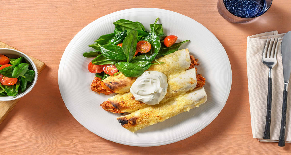 Roasted Chicken and Cheese Flautas Recipe HelloFresh