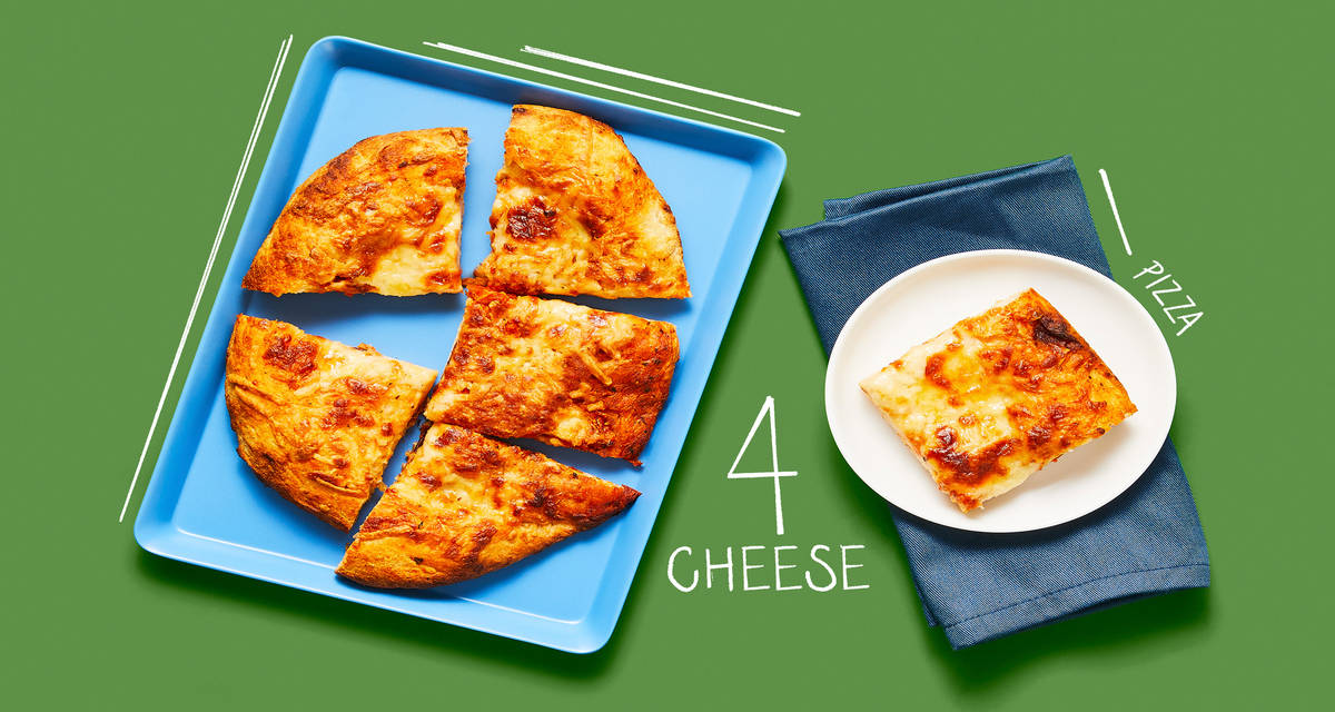 Four Cheese Pizza Quadruple the cheese, quadruple the fun. | 2 Servings