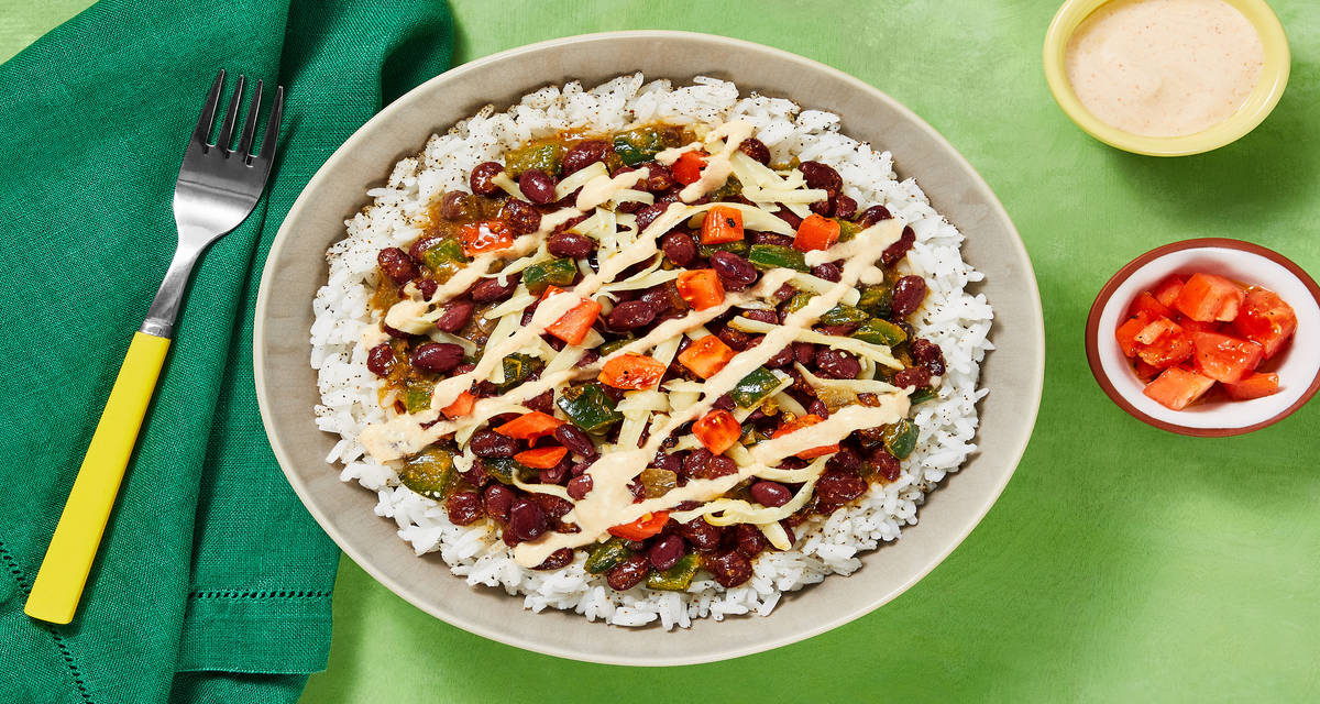 Frijoles Fresca Bowls with Tomato & Pepper Jack