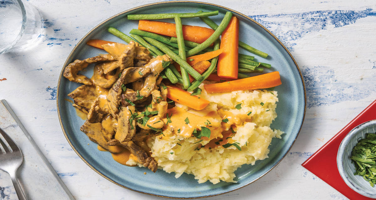 Creamy Mustard Beef Recipe HelloFresh