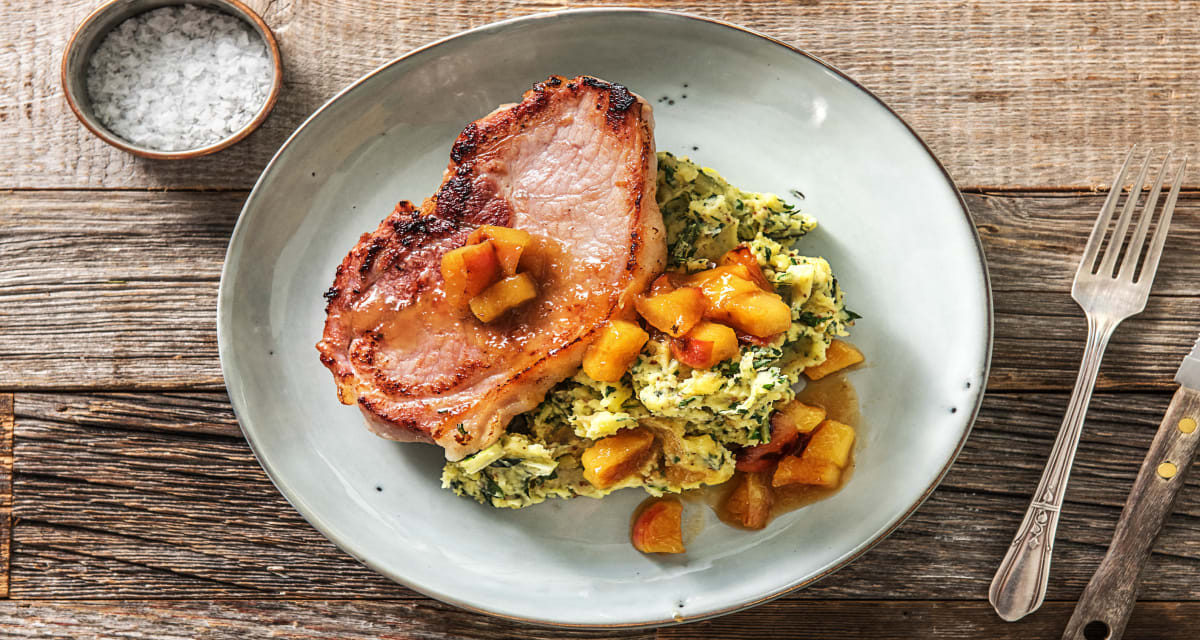 Gammon Steak with Potatoes Recipe | HelloFresh