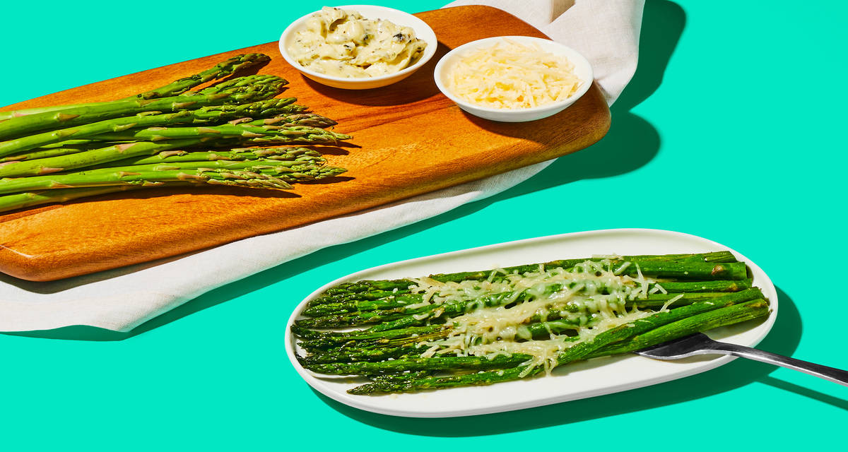 Garlic Herb Parmesan Roasted Asparagus Asparagus, Sargento Parmesan Cheese & Garlic Herb Butter | 2 Servings