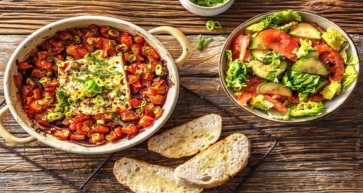 Gebackener Hirtenkäse an Tomatengemüse Rezept HelloFresh