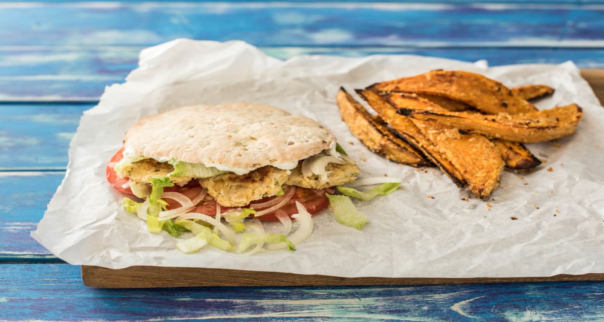 Gefüllte Pita-Taschen mit Kichererbsen-Taler Rezept | HelloFresh