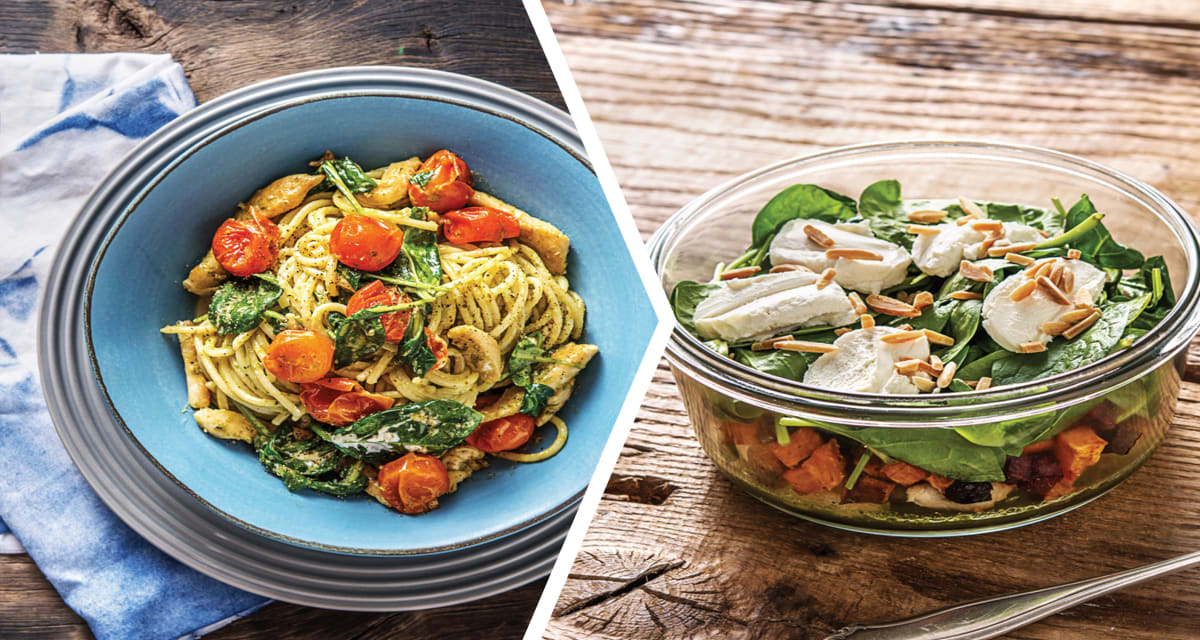 Chicken & Pesto Pasta for Dinner with a Chicken Salad for ...