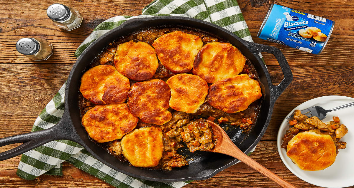 Homestyle Chicken & Biscuit Pot Pie with Pillsbury™️ Buttermilk Southern Homestyle Biscuits, Carrots & Celery-image