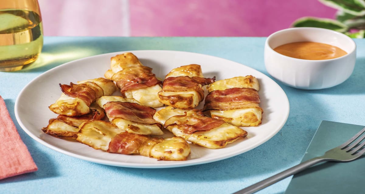 Honey Drizzled Bacon and Halloumi Bites Recipe HelloFresh