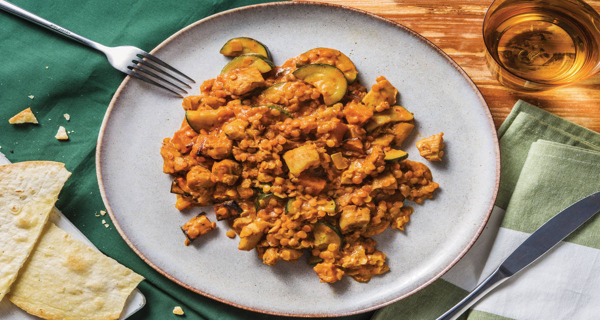 Indian Chicken & Creamy Red Lentil Curry Recipe HelloFresh