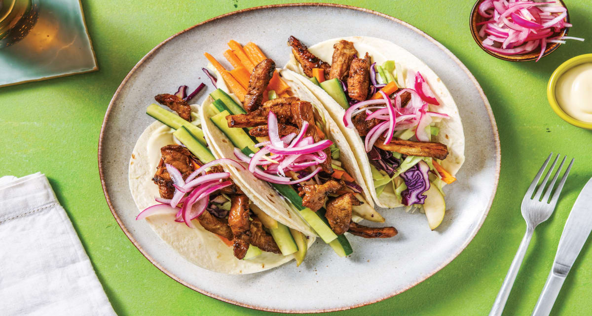 Japanese Pork Tacos & Pickled Onion With Crushed Peanuts-image