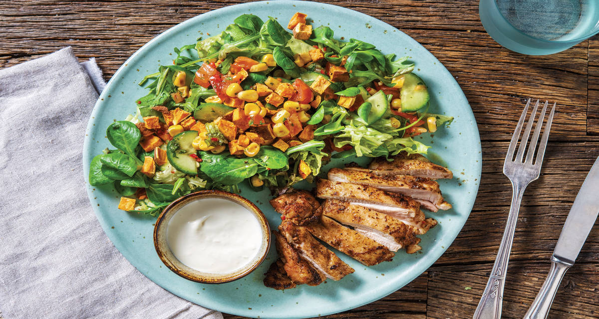 Caribbean Chicken & Charred Corn Salad Recipe HelloFresh