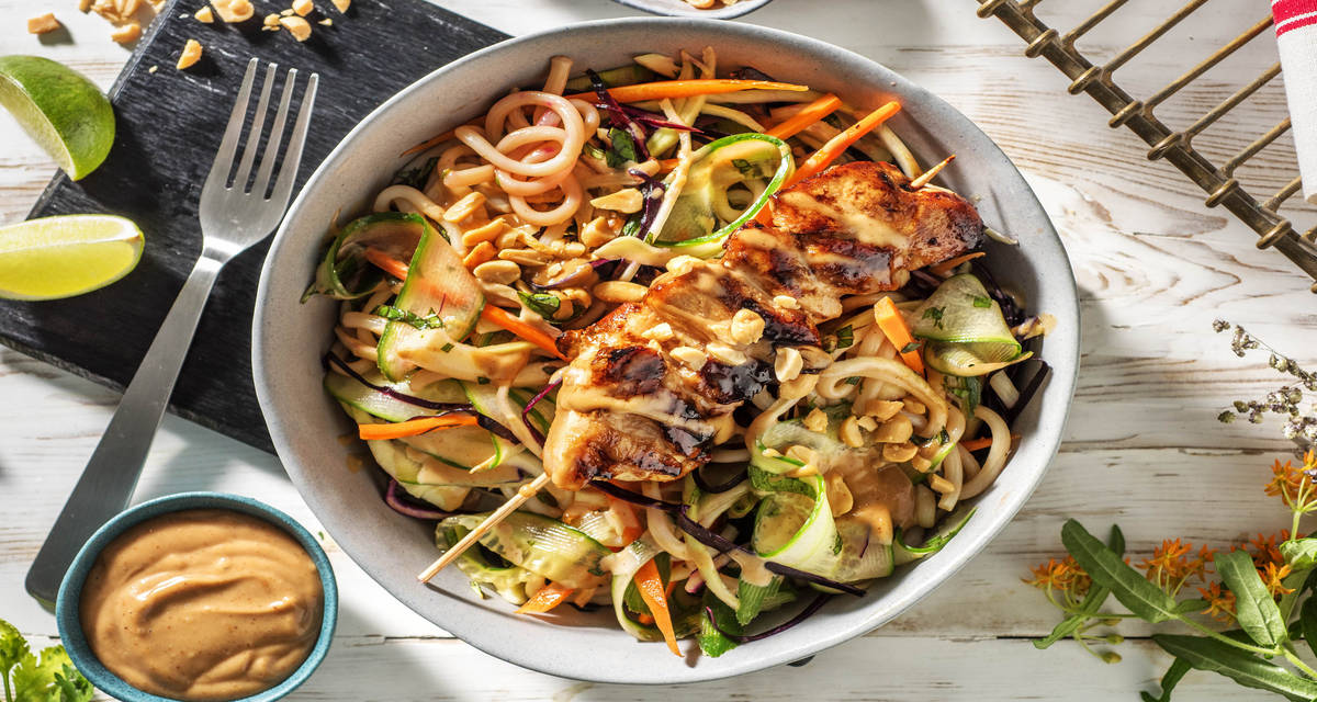 Saté de poulet et sauce aux cacahuètes maison Recette barbecue : se prépare au barbecue mais également en cuisine