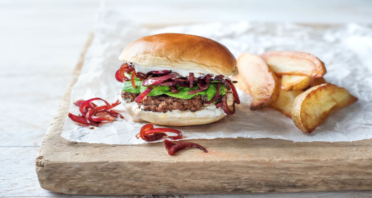 Ksar Char-Bagh Moroccan Beef Burgers Recipe | HelloFresh