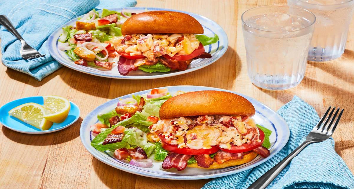 Lobster BLTs with a Caesar Side Salad