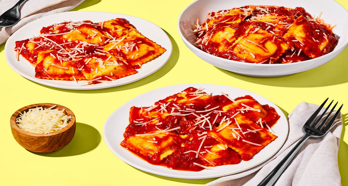 Lobster Ravioli with Marinara & Parmesan Cheese A delicious meal in minutes. | 2 Servings