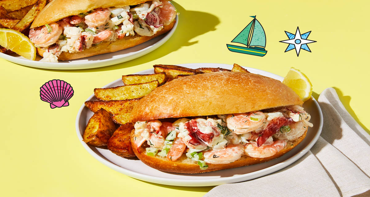 Lobster & Shrimp Roll with Old Bay Potato Wedges | 2 servings