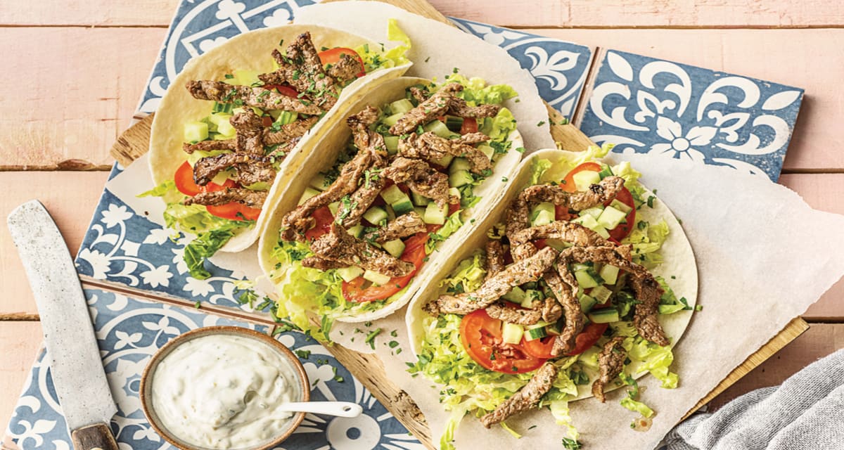 Speedy Mediterranean Beef Mini Tortilla Wraps with Zesty Sauce-image